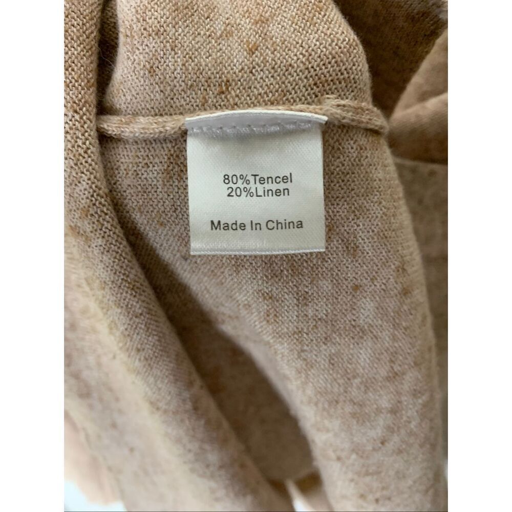 Tuckernuck Clayton Long Sleeve Knit Polo tan women's size XL XXL - Picture 5 of 5